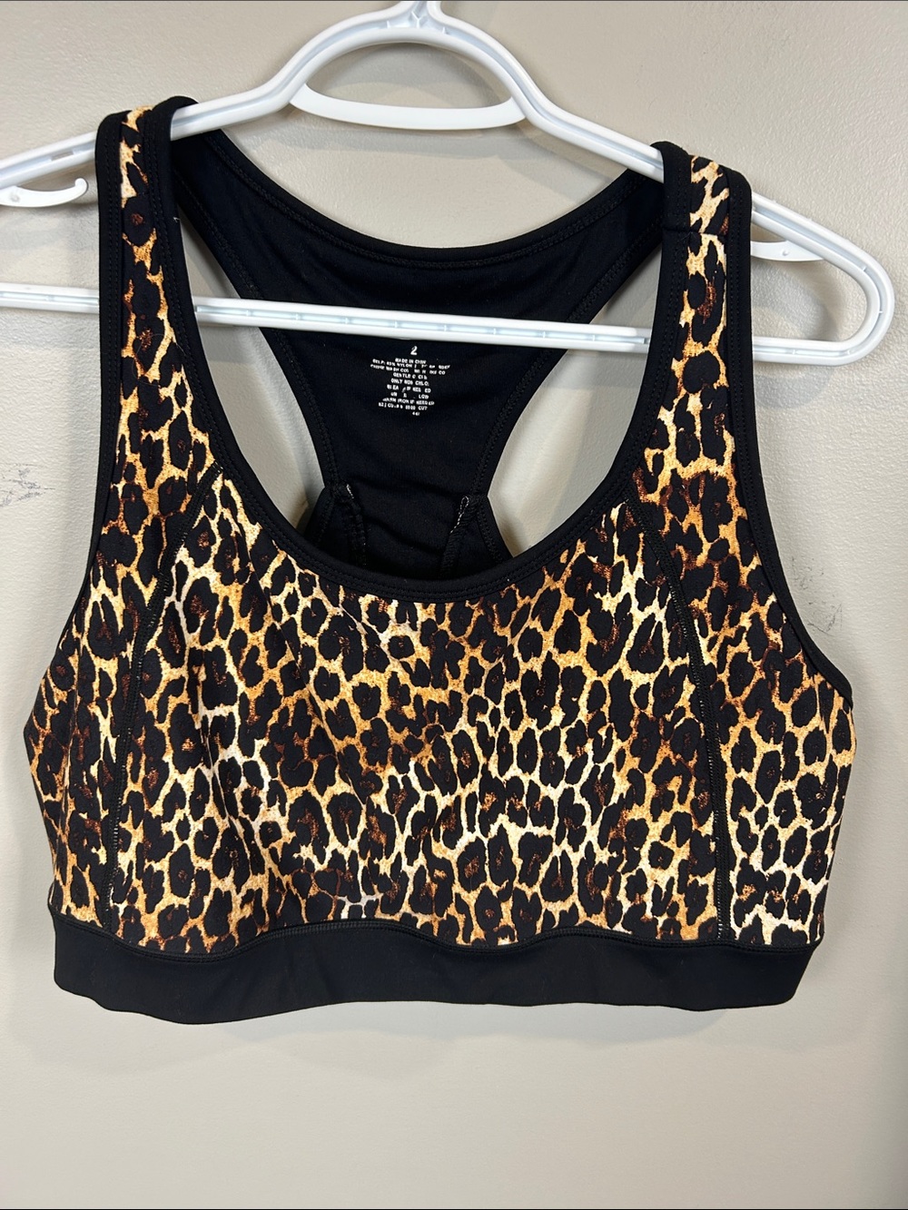 Torrid Active Leopard Print Racerback Sports Bra Plus Size 2 18/20